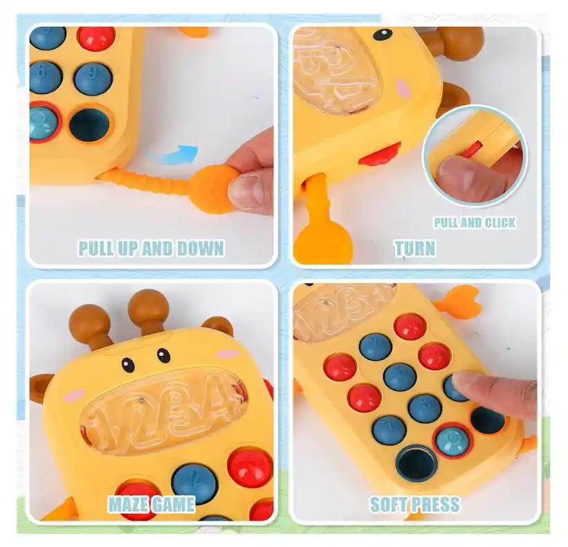 Juguete Sensorial, Telefono Interactivo Jirafa 8en1