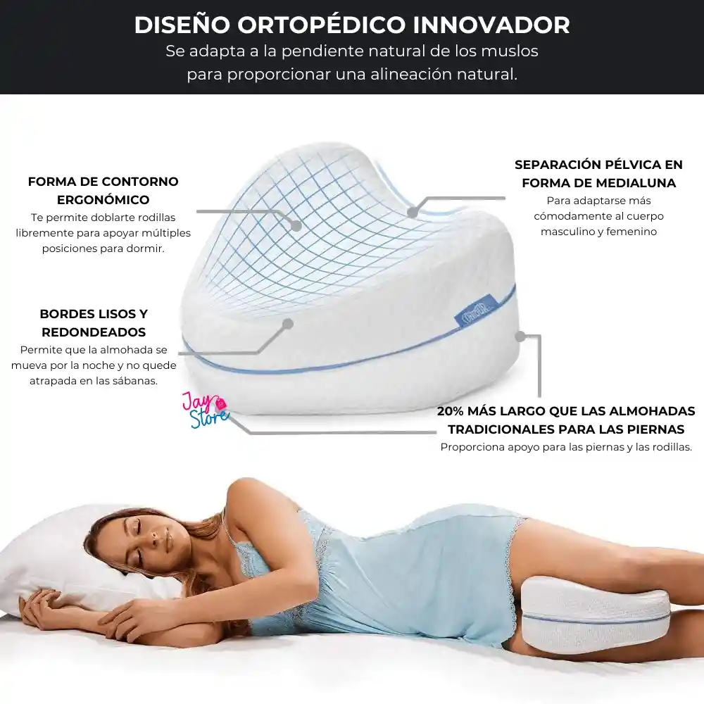 Almohada Ortopédica Pierna Rodilla Cojín Dormir Leg Pillow
