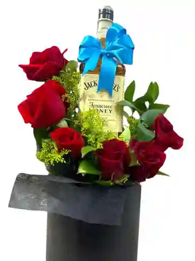 Rosas En Cilindro Jack Daniels