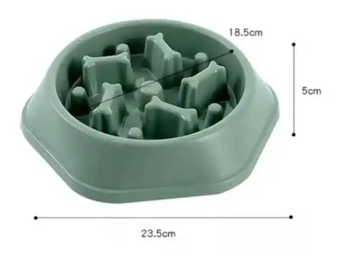 Comedero / Plato Huesito Antireflujo Plastico Perro