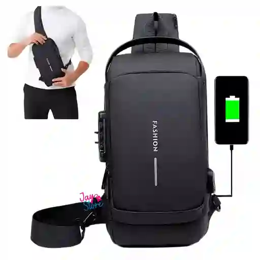 Bolso De Seguridad Canguro Antirrobo Carga Usb Impermeable