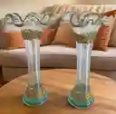 2 Floreros De Cristal (luanda)