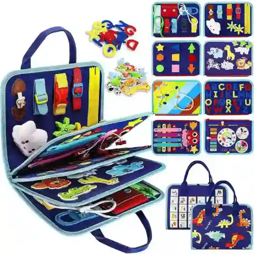 Nuevos Diseños Busy Book Montessori Para Bebes Nuevo Azul