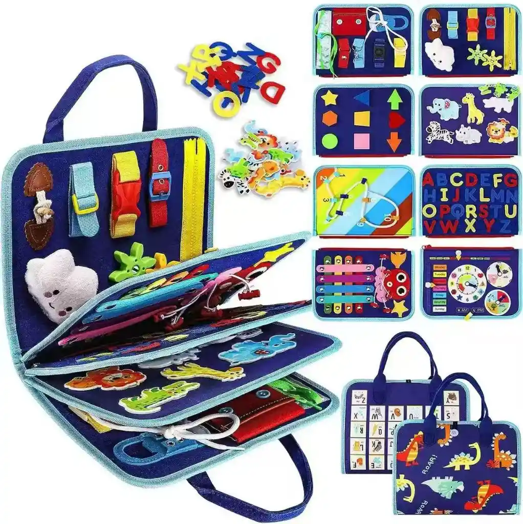 Nuevos Diseños Busy Book Montessori Para Bebes Nuevo Azul