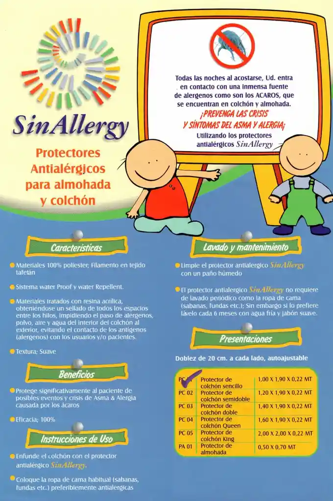 Protector Antialergico Para Colchón Doble