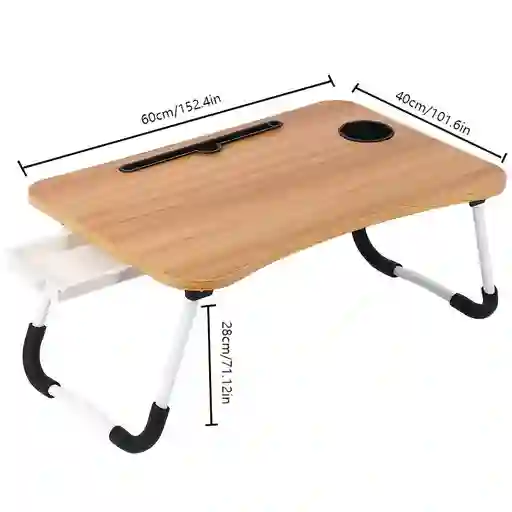 Mesa De Escritorio Plegable Con Porta Vasos