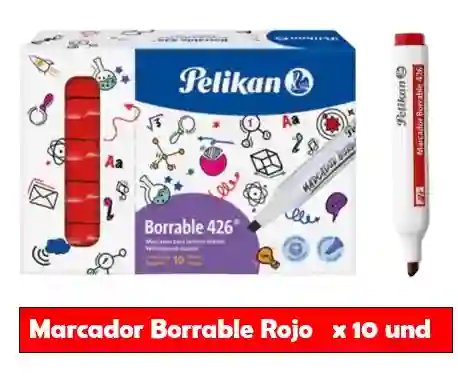 Caja De Marcador Borrable Rojo X 10 Und Pelikan