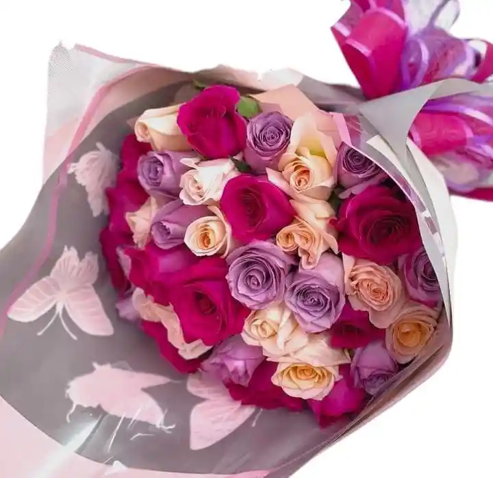 Bouquet De 48 Rosas Pastel