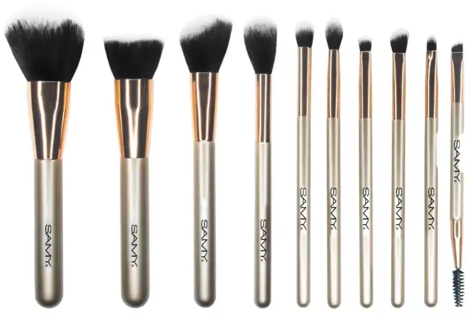 Set De Brochas Golden Glam Collection X10und