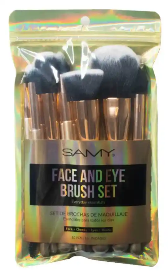 Set De Brochas Golden Glam Collection X10und