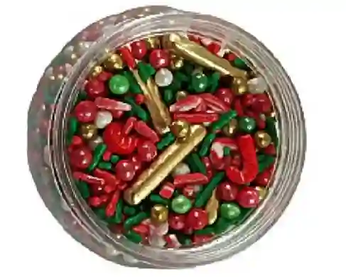 Sprinkles Grageas Navidad Bastón Dorado - X125grs