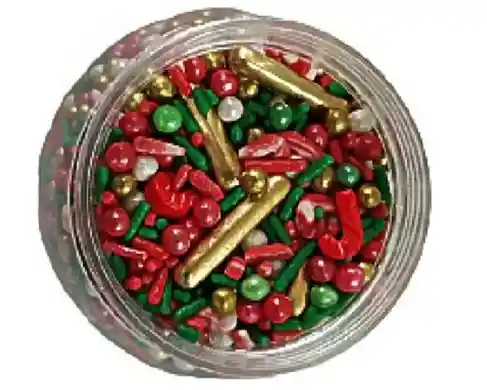 Sprinkles Grageas Navidad Bastón Dorado - X125grs