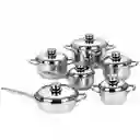 Bateria De Ollas Acero Quirurgico Schaffhausen Juego 12 Pz