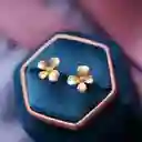 Aretes Flor Dorada