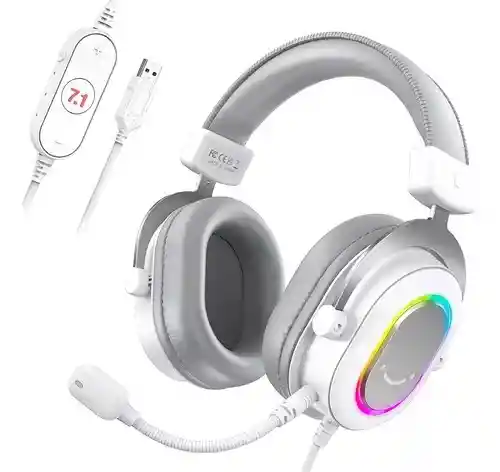 Auricular Fifine H6 Audifonos White Color Blanco Luz Rgb