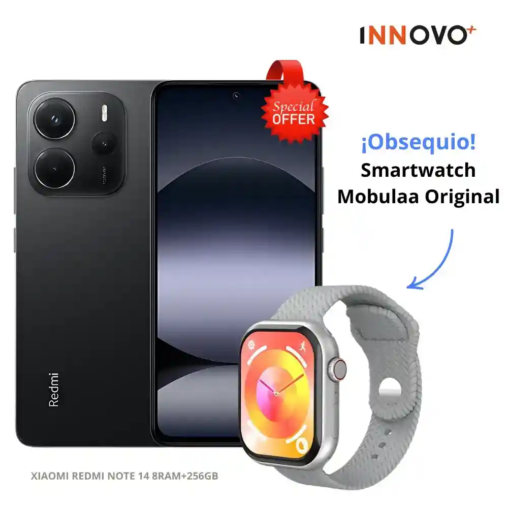 Celular Xiaomi Note 14 256gb 8 Ram + Obsequio Reloj Smartwatch Mobulaa