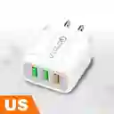 Cargador Tipo C Carga Rápida 3 Puertos Usb
