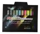 Estuche Marcador Posterman X12 Und De Vinilo Metalizado