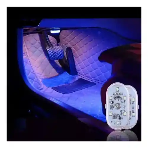 Lámpara Baul Techo Carro Luz Led Táctil Recargable Usb Rgb