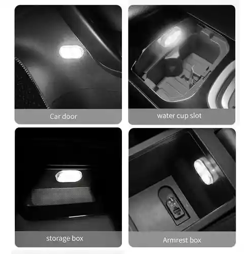 Lámpara Baul Techo Carro Luz Led Táctil Recargable Usb Rgb