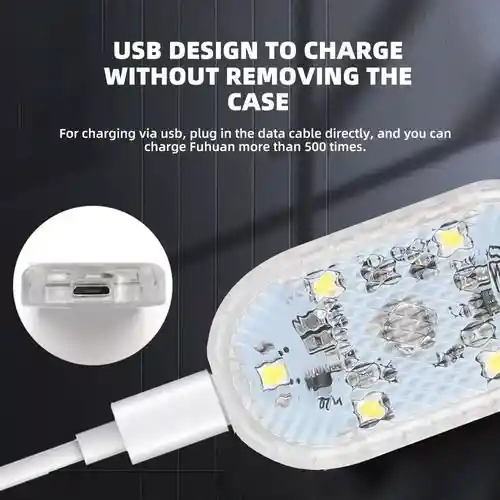 Lámpara Baul Techo Carro Luz Led Táctil Recargable Usb Rgb