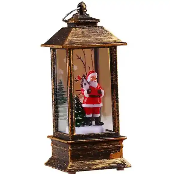 Lámpara Navideña Antigua De Papá Noel