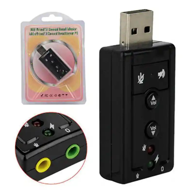 Adaptador De Sonido Usb 2.0 Virtual 7.1