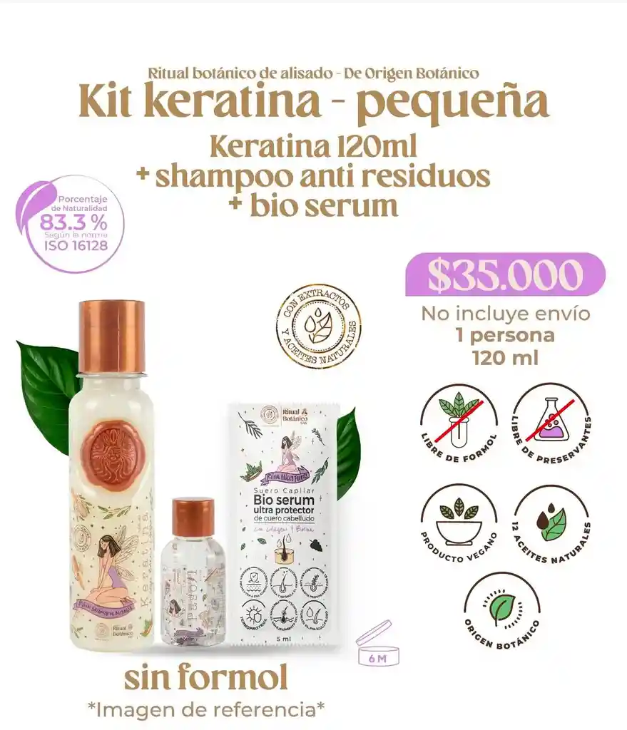 Keratina Ritual Botanico Pequeña ( 120 Ml )
