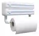 Porta Rollos Dispensador Cocina 3en1 Cortador Aluminio Papel