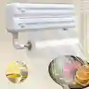 Porta Rollos Dispensador Cocina 3en1 Cortador Aluminio Papel