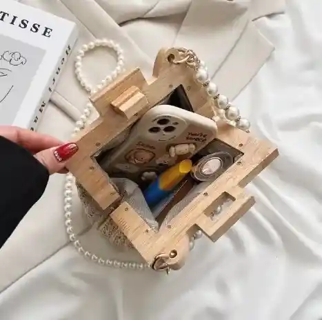 Bolso Cartera De Perlas