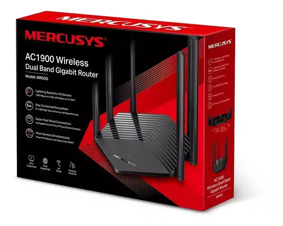 Mercusys Mr50g Router Gigabit Wifi De Banda Dual Ac1900