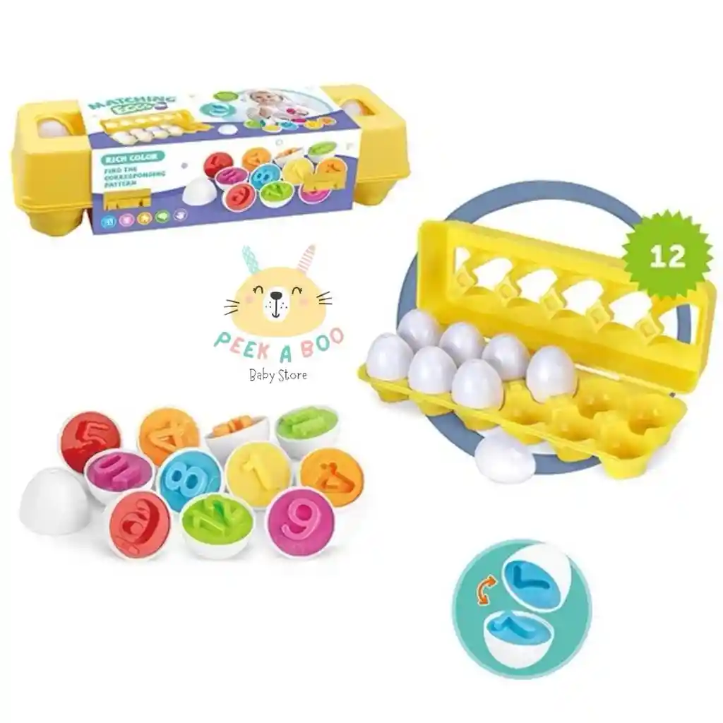 Juguete De Huevos Montessori Educativo De Numeros