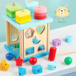 Juguete Cubo Didáctico Multifuncional 4 En 1 Para Bebe Nuevo