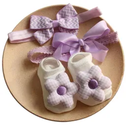 Set De Accesorios Para Niña Diseños Tiernos Talla 0-6 Meses Morado