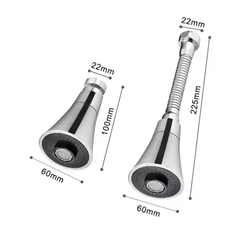 Grifo Cocina Extensor Aireador Rociador 3 Modos