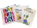 Bolsa De Regalo Kraft Earthpact Feliz Cumpleaños - Feliz Día Varios Motivos Medio Pliego 39,5x33cm