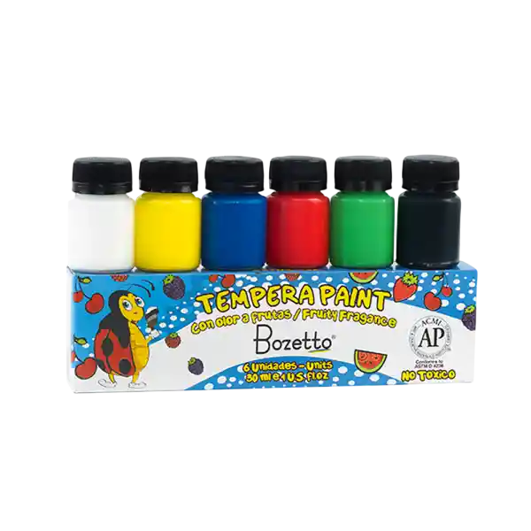 Tempera Con Olor A Frutas Bozetto X6
