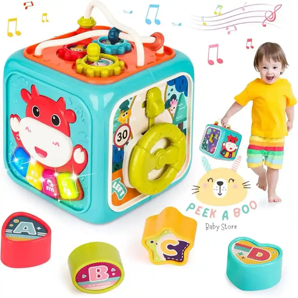 Juguete De Cubo Didáctico Musical Para Bebes Nuevo