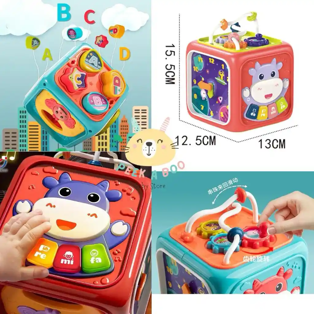 Juguete De Cubo Didáctico Musical Para Bebes Nuevo