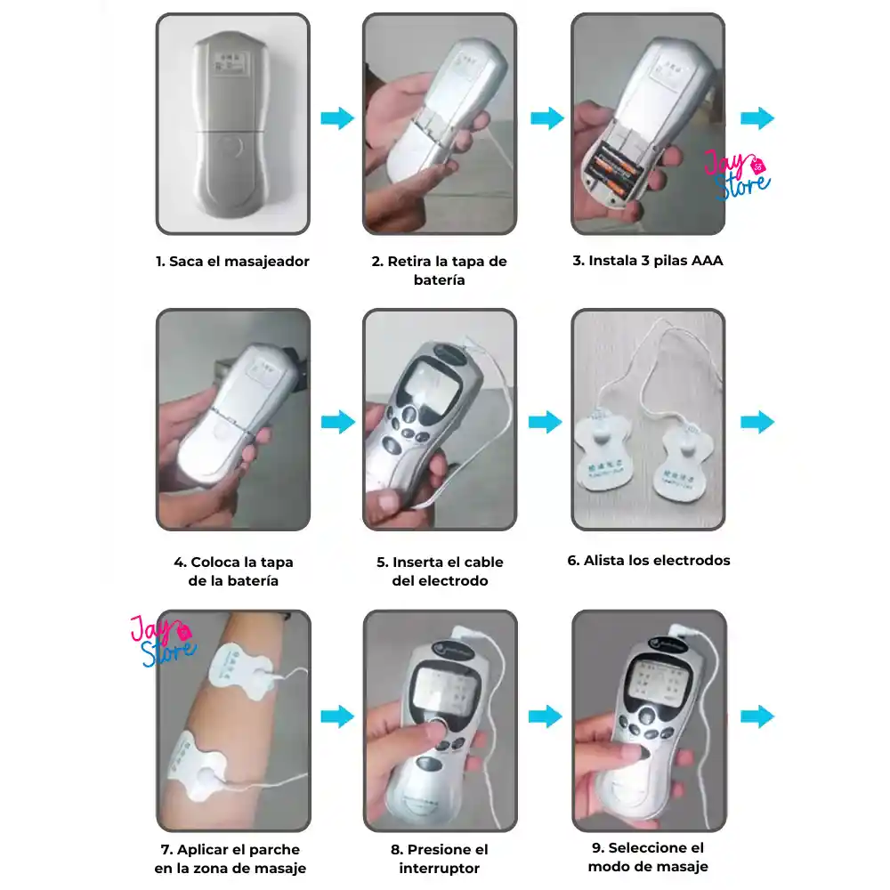 Gimnasia Pasiva Estimulación Muscular Terapia 8 Electrodos