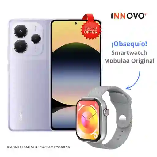 Celular Xiaomi Redmi Note 14 8 Ram 256gb 5g + Obsequio Smartwatch Original Mobulaa
