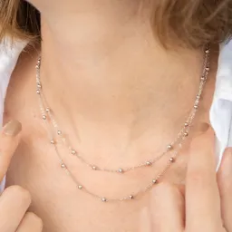 Collar Bolitas / Plateado