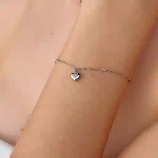 Pulsera Corazón Chunky / Plateado