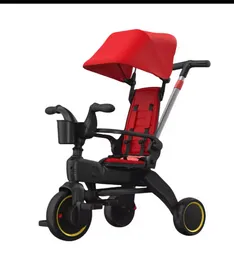 Carriola Triciclo De Lujo Plegable 4 En 1 Para Bebe Rojo