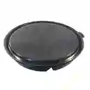 Plato Circular 5 Cavidades Con Tapa 4d Negro 5und Paquete