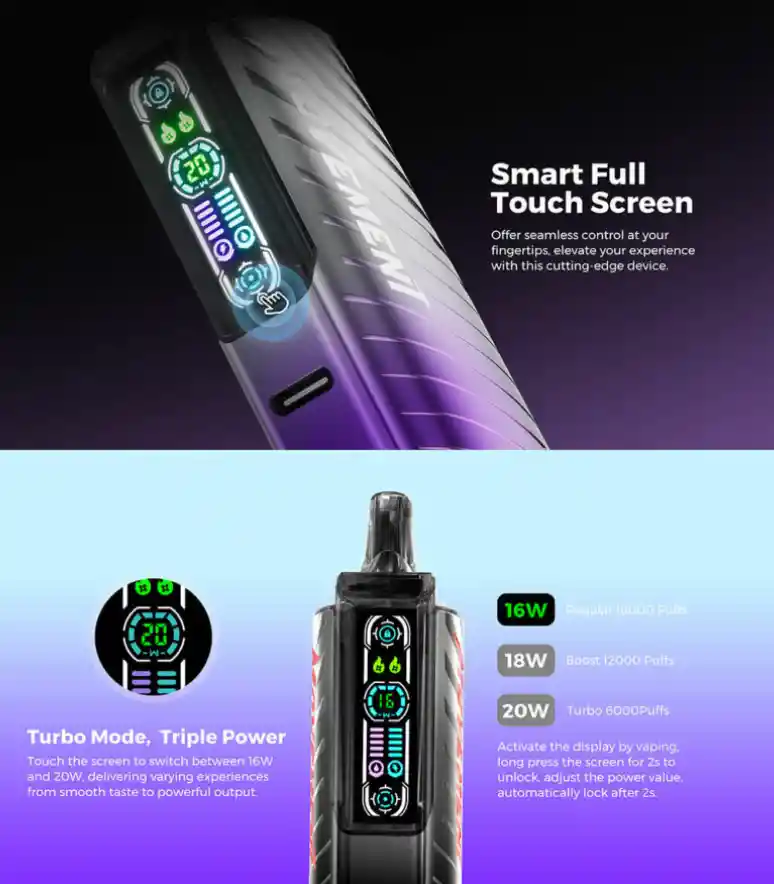 Vape 18.000 Puffs Movement Strawberry Kiwi