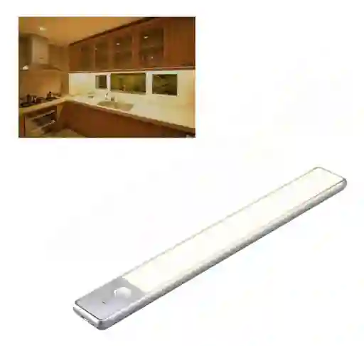 Barra Luz Led Veoquiero 40cm Usb Recargable Con Sensor De Movimiento Bajo Alacena Cocina