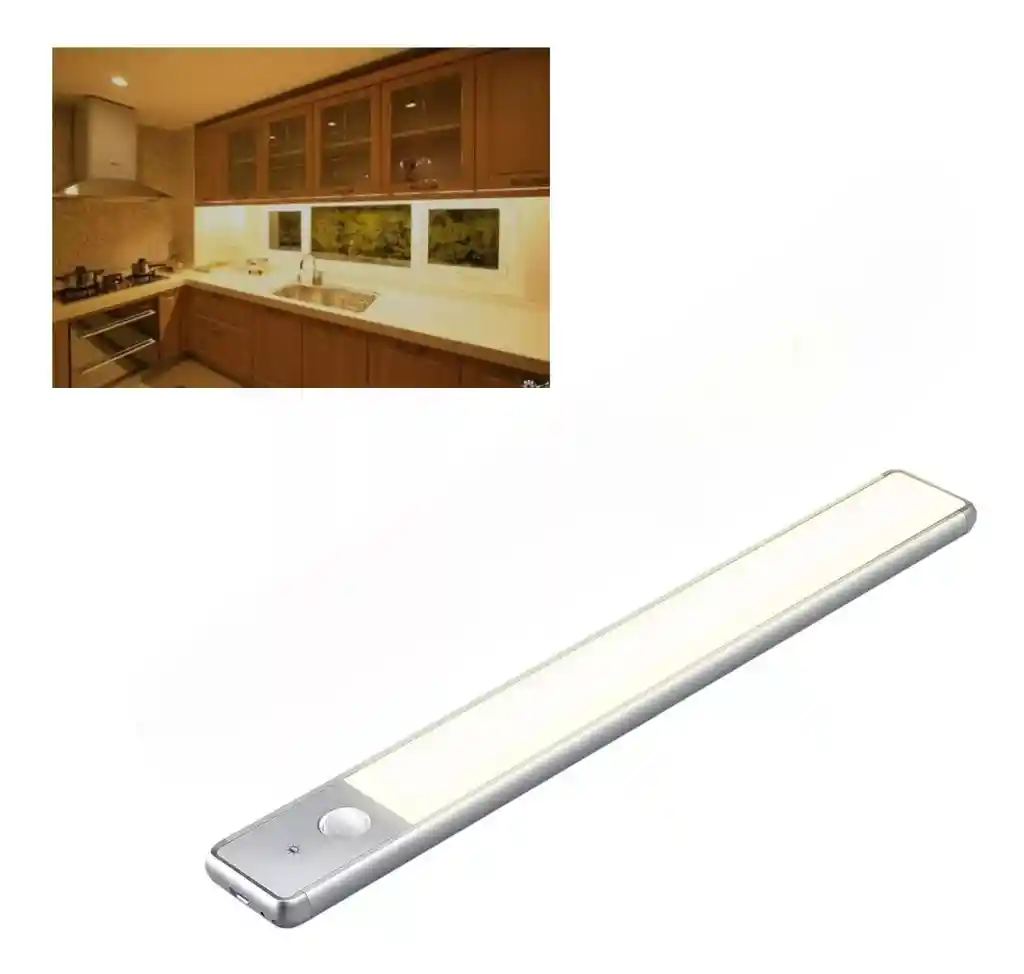 Barra Luz Led Veoquiero 40cm Usb Recargable Con Sensor De Movimiento Bajo Alacena Cocina