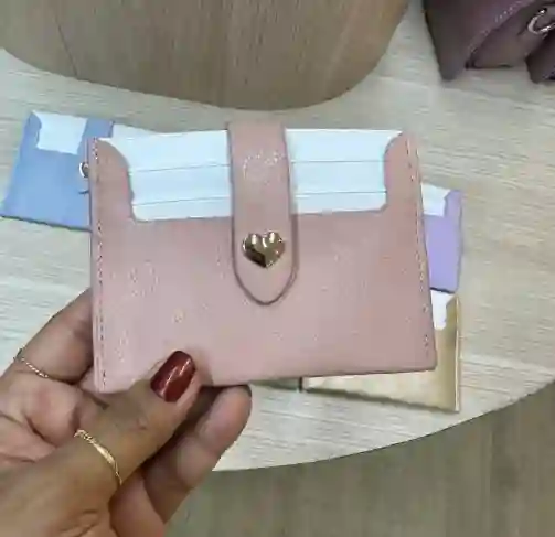 Tarjetero Para Dama Rosado